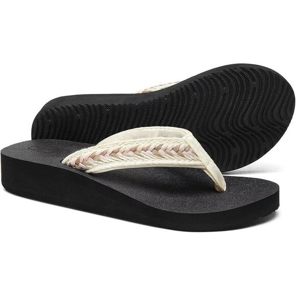 Wedge Sandals with Stylish Straps for Women Dressy Comfortable Khaki SZ 9 - Picture 1 of 5